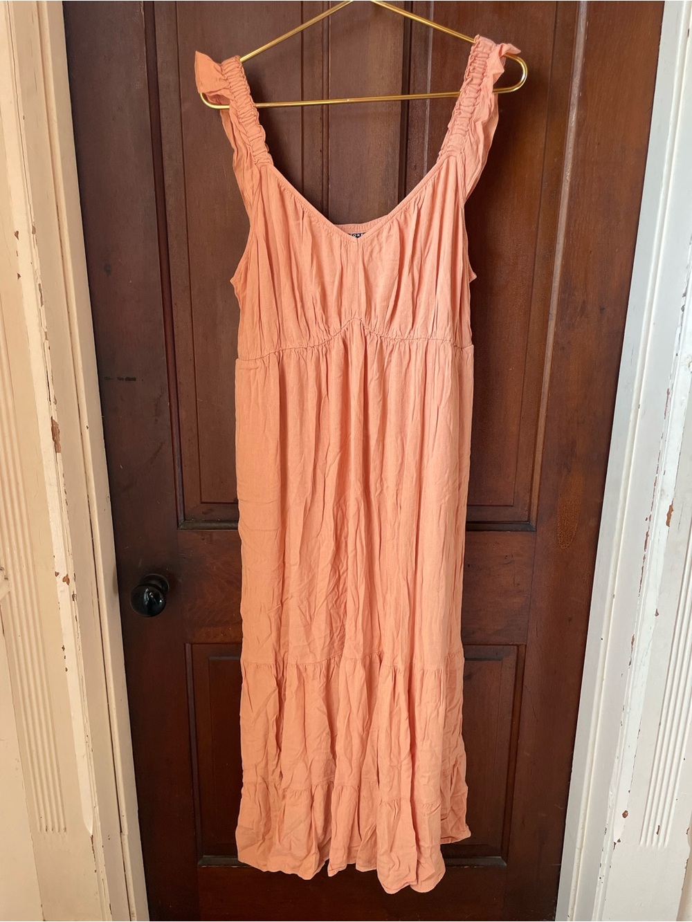 Torrid women's 1X sleeveless orange maxi dress NWT